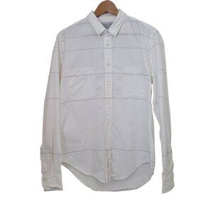 Sidian Ersatz & Vanes Men's White Long Sleeve Button-Up Shirt M/15.5 Macedonia